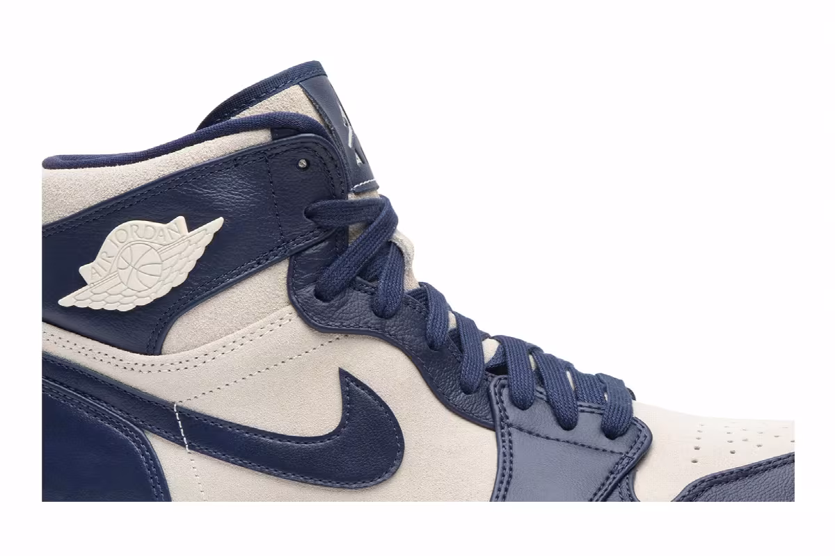 Women's Air Jordan 1 High Navy Cream, view 3