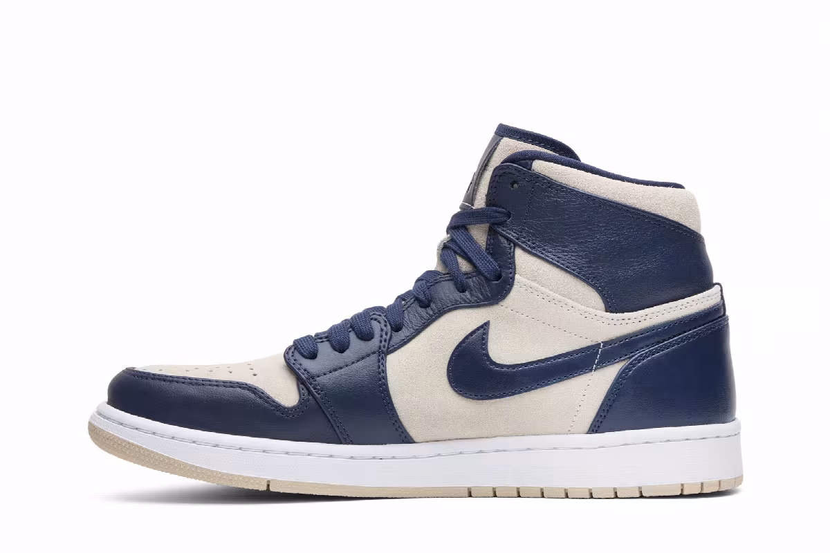 Women's Air Jordan 1 High Navy Cream, view 4