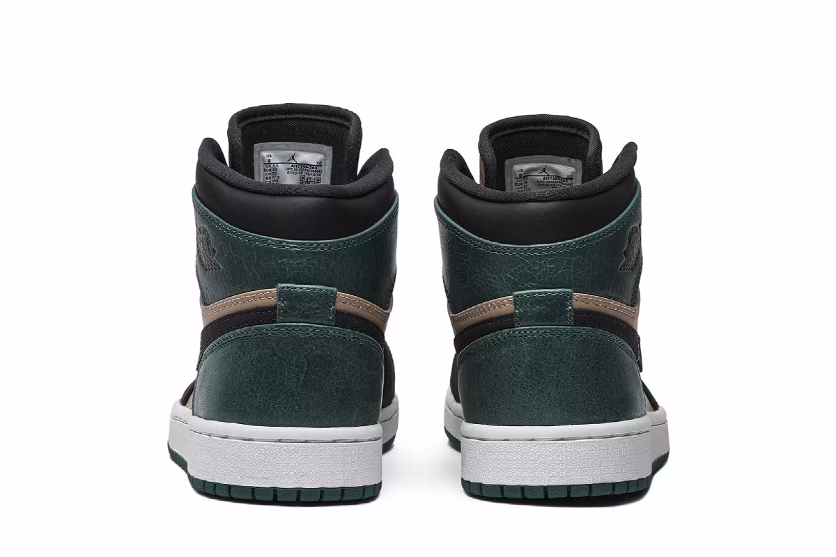 Women's Air Jordan 1 High Premium Mystic Green, view 7