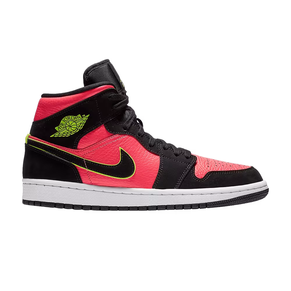 Women's Air Jordan 1 Mid Hot Punch Volt