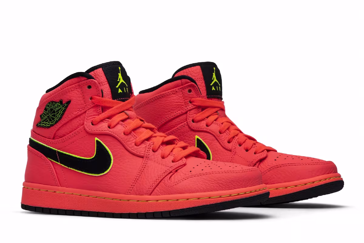 Women's Air Jordan 1 High Premium Hot Punch, view 9