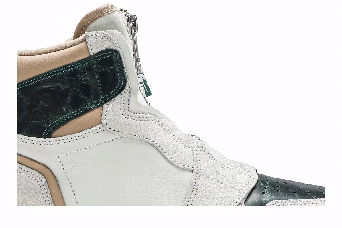 Women's Air Jordan 1 High Zip Mystic Green, view 3