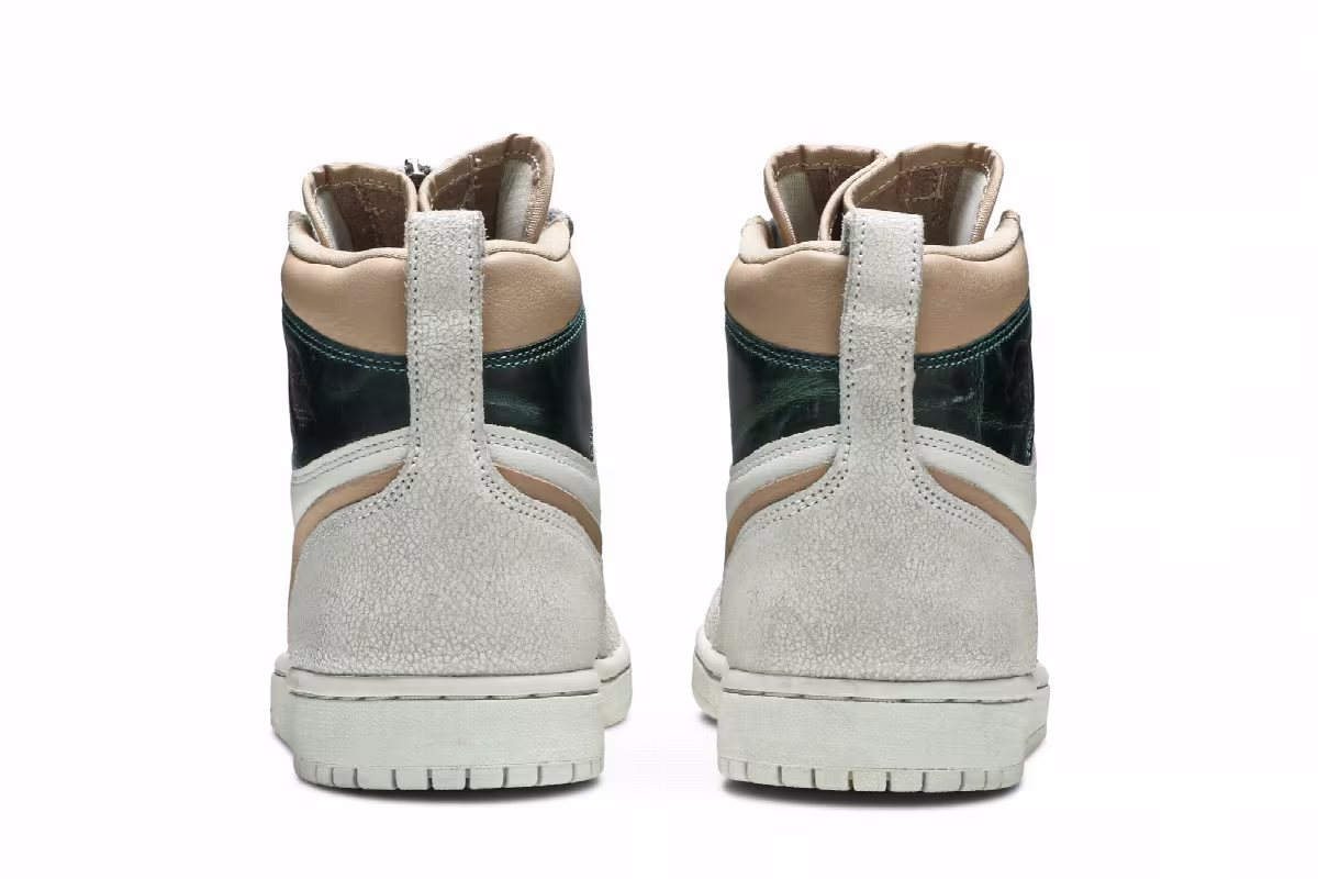 Women's Air Jordan 1 High Zip Mystic Green, view 7