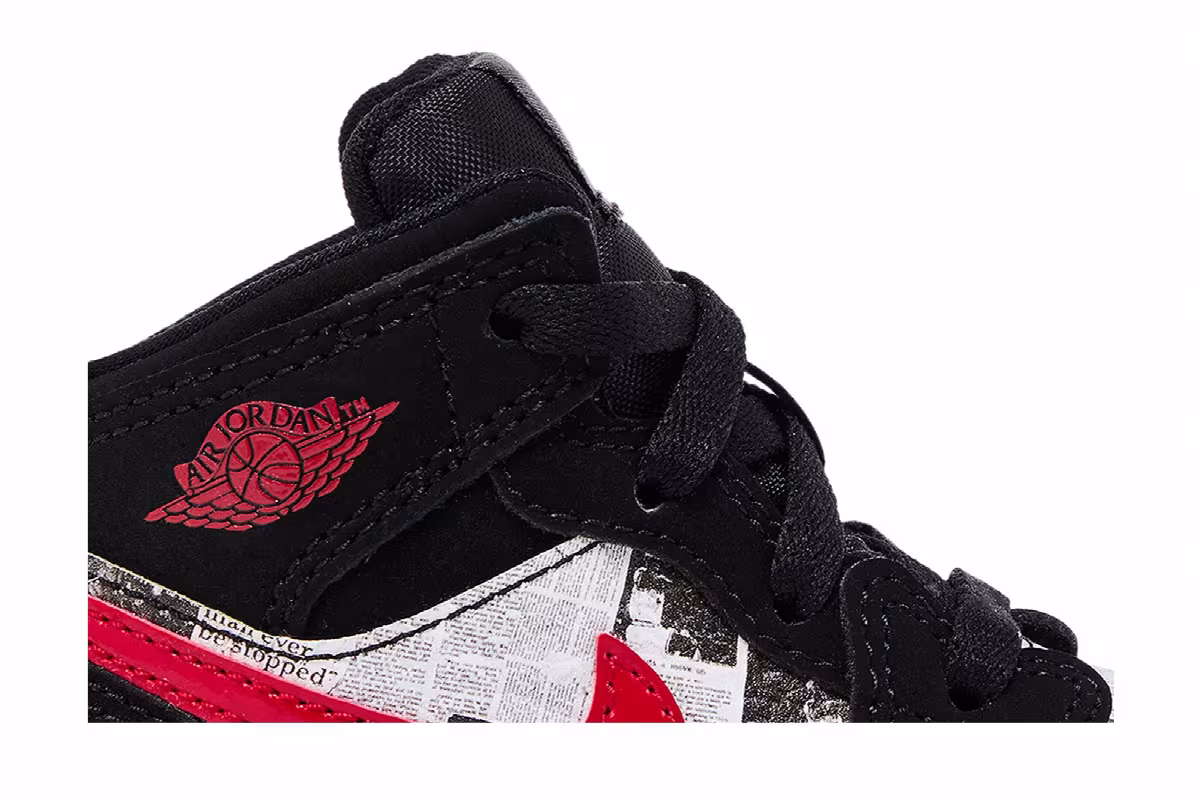 Air Jordan 1 Mid SE TD Newspaper Air Times, view 3