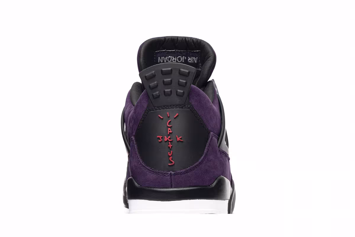 Travis Scott x Air Jordan 4 Purple Suede - White Midsole, view 8