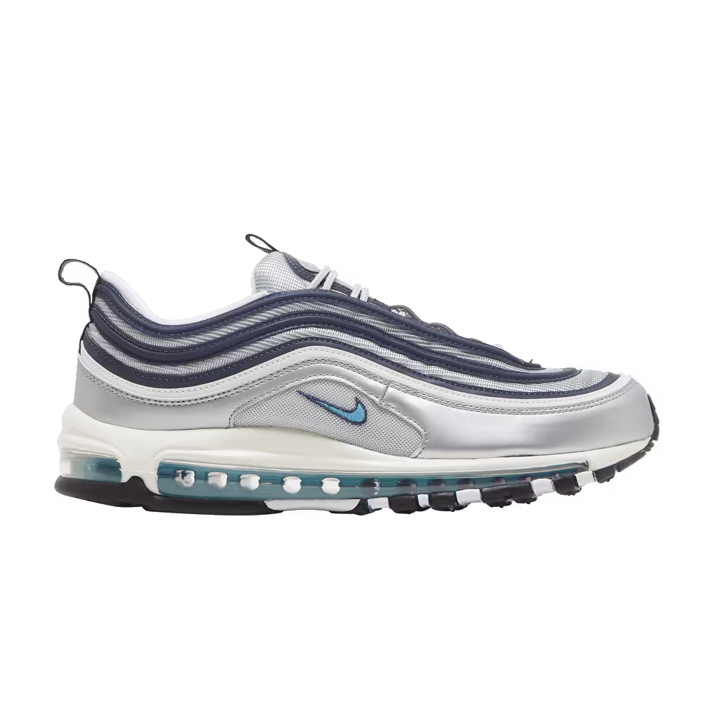 Nike Men's Air Max 97 OG Metallic Silver Chlorine Blue