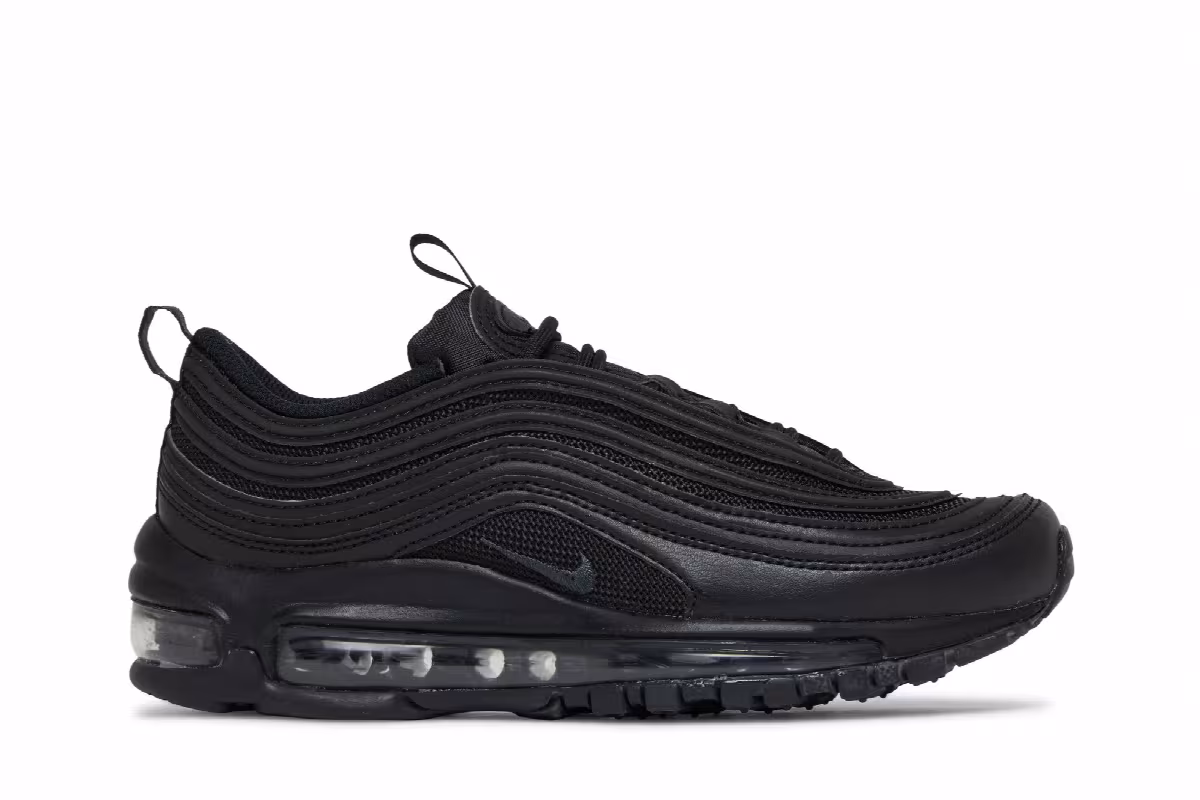 Nike Women's Air Max 97 Triple Black, view 2