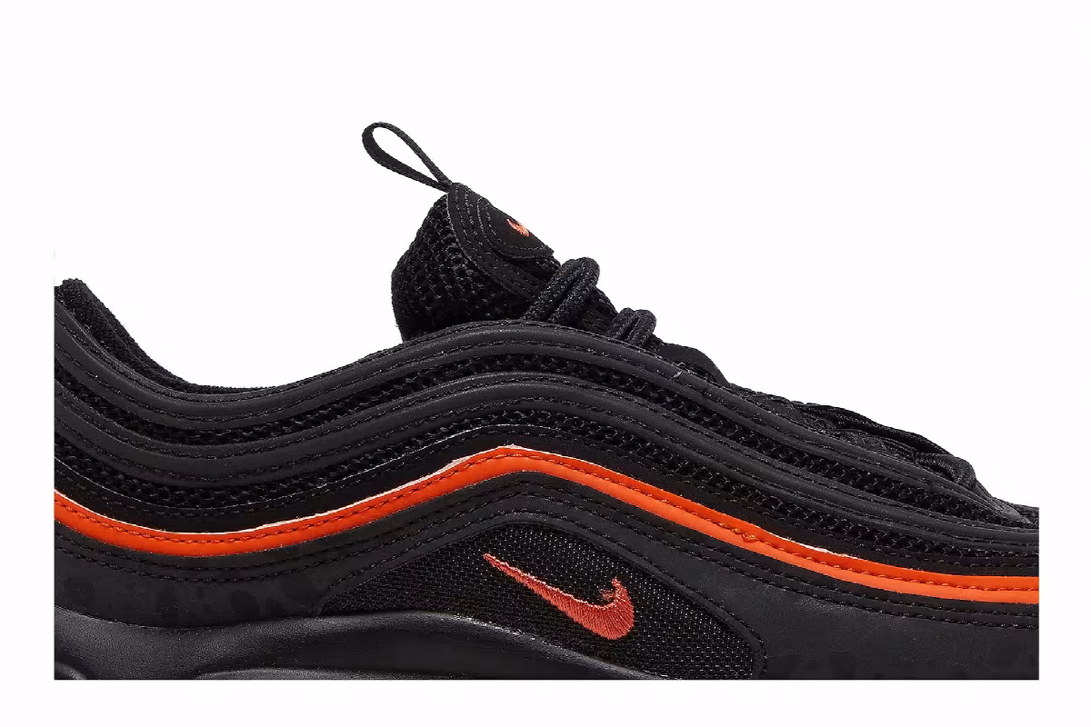 Nike Air Max 97 GS Black Safety Orange, view 3