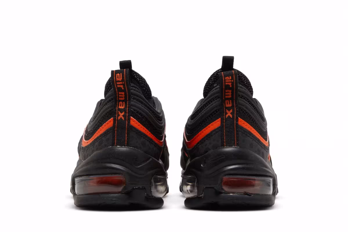 Nike Air Max 97 GS Black Safety Orange, view 7