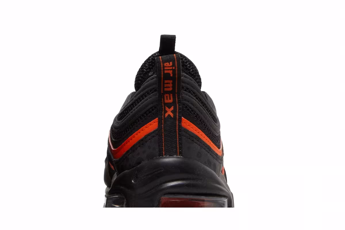 Nike Air Max 97 GS Black Safety Orange, view 8
