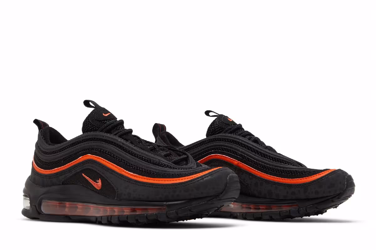 Nike Air Max 97 GS Black Safety Orange, view 9