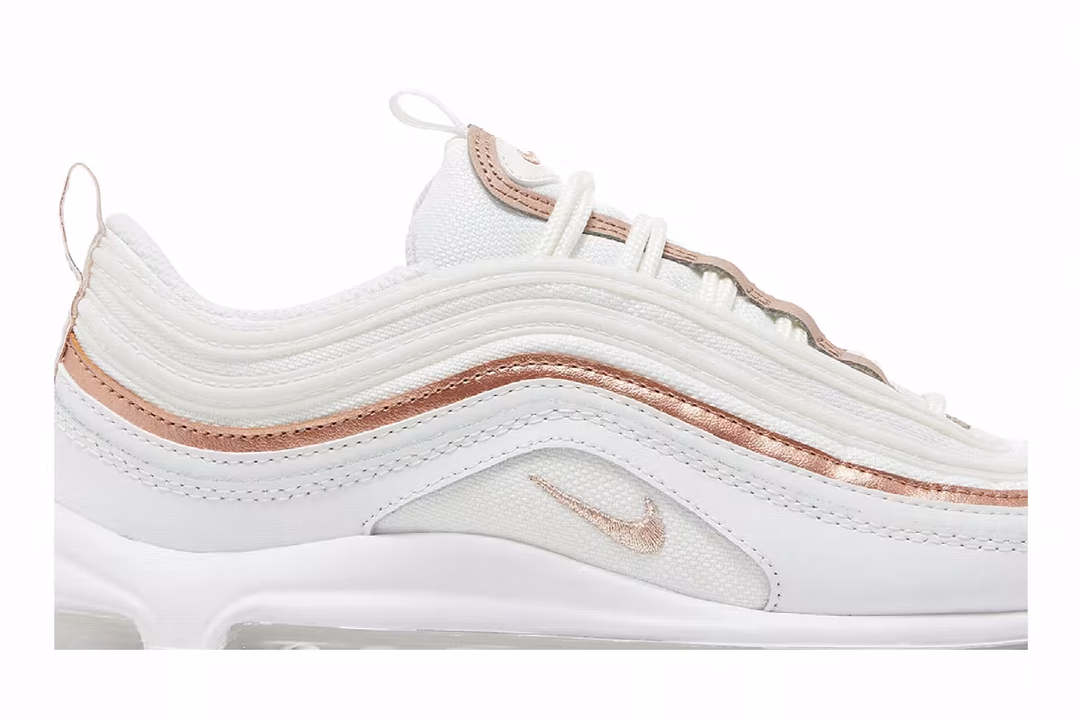 Nike Air Max 97 GS White Metallic Red Bronze, view 3