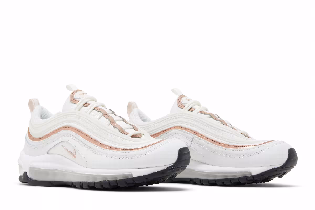 Nike Air Max 97 GS White Metallic Red Bronze, view 9