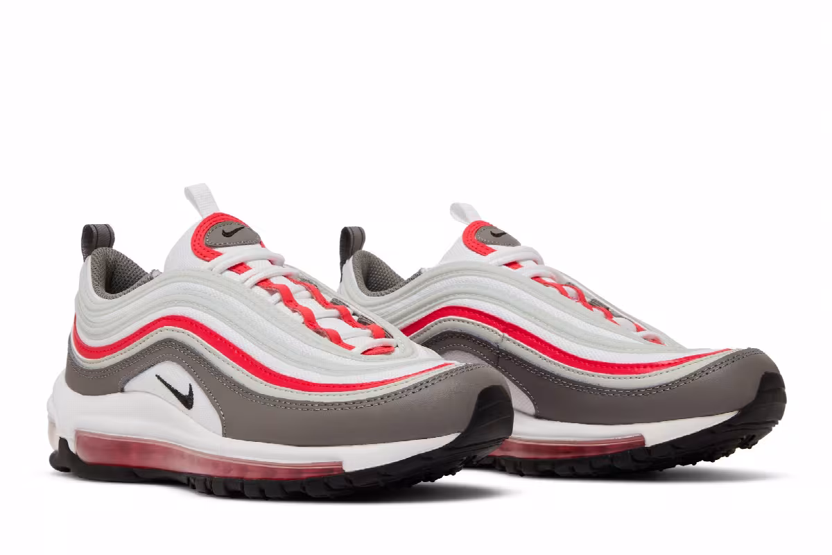 Nike Air Max 97 GS White Flat Pewter, view 9