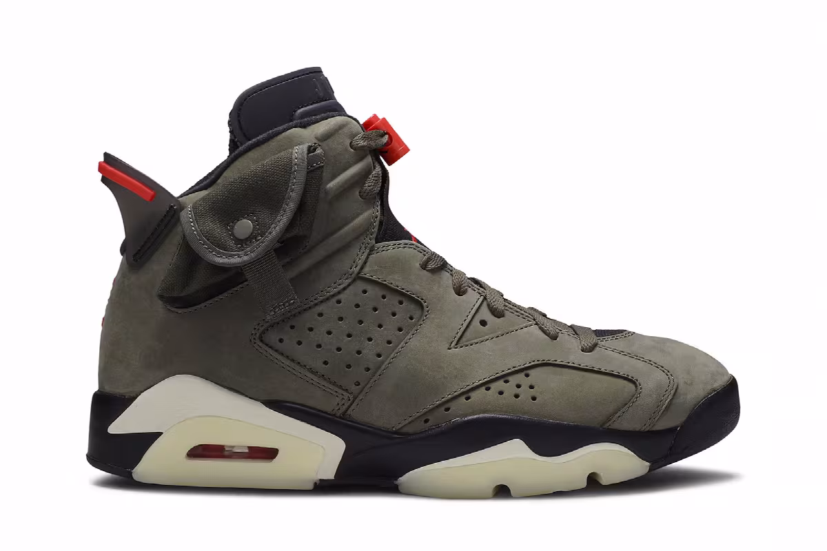 Travis Scott x Air Jordan 6 Olive, view 2