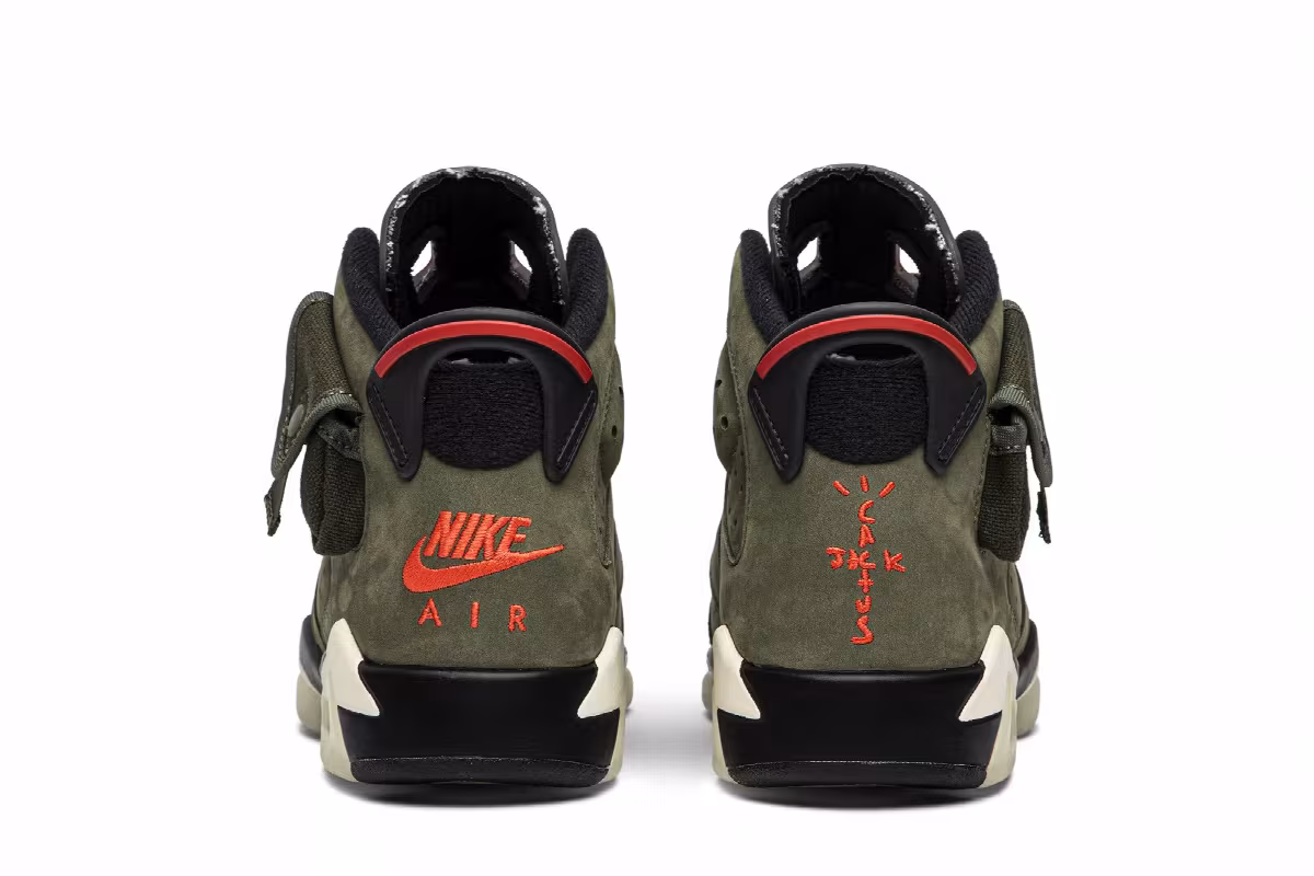 Travis Scott x Air Jordan 6 GS Olive, view 7