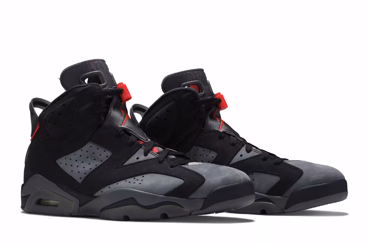Paris Saint-Germain x Air Jordan 6 Iron Grey, view 9