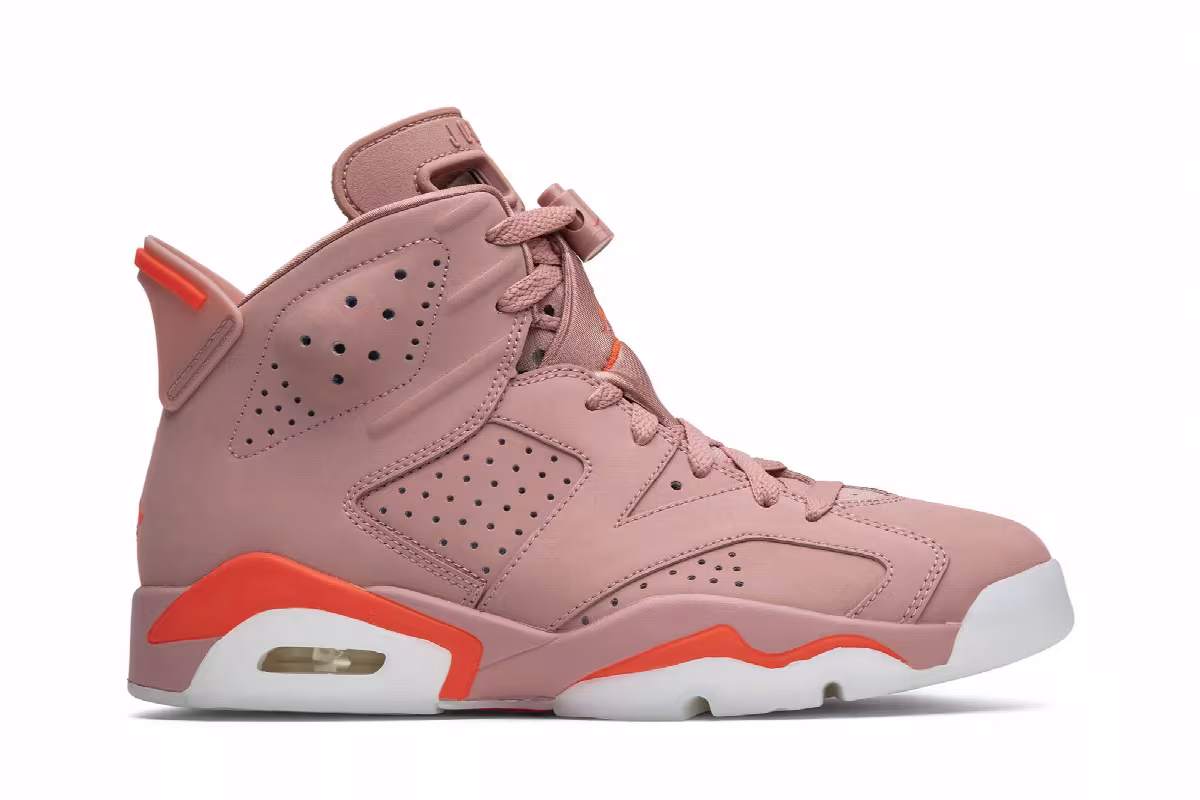 Aleali May x Women's Air Jordan 6 Millennial Pink, view 2