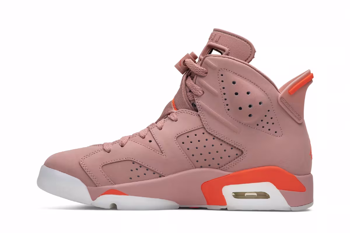 Aleali May x Women's Air Jordan 6 Millennial Pink, view 4