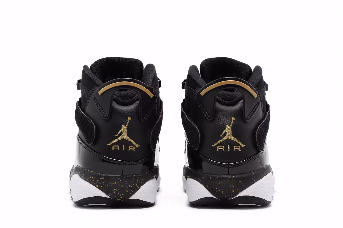 Air Jordan 6 Rings Black Metallic Gold, view 7