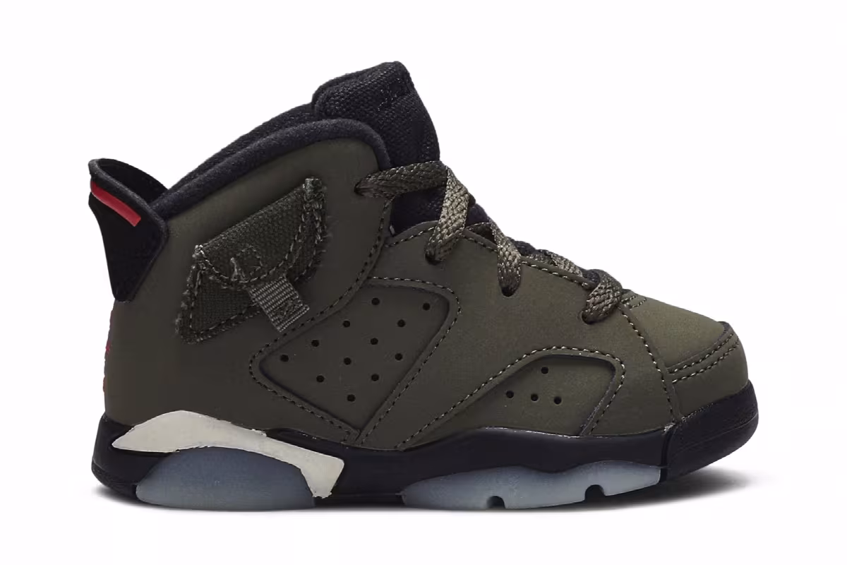 Travis Scott x Air Jordan 6 TD Olive, view 2