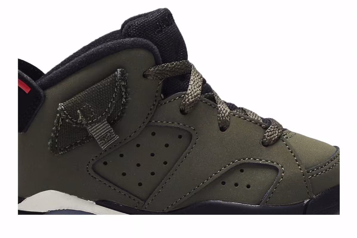 Travis Scott x Air Jordan 6 TD Olive, view 3