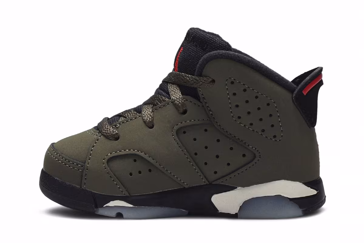 Travis Scott x Air Jordan 6 TD Olive, view 4