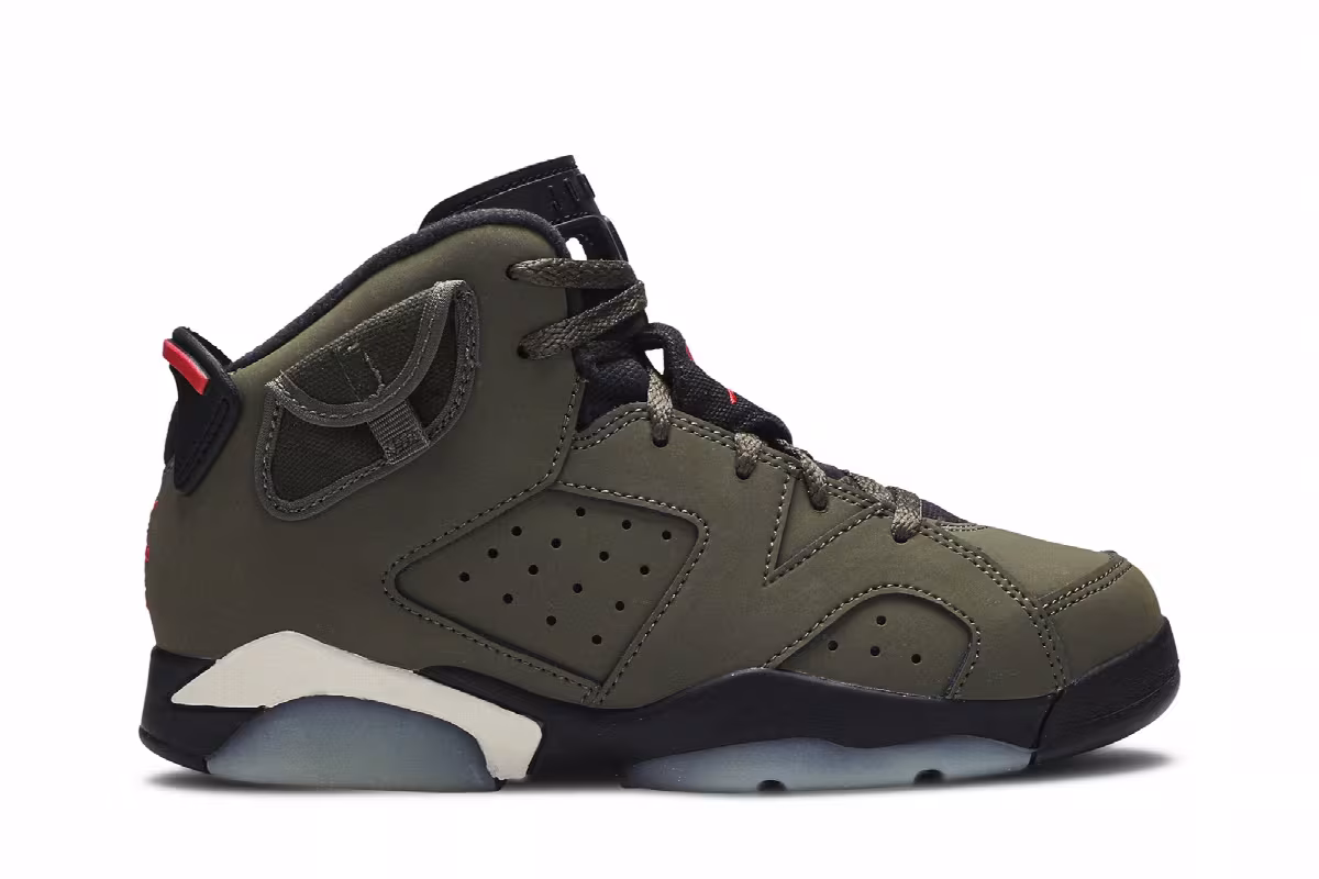 Travis Scott x Air Jordan 6 PS Olive, view 2