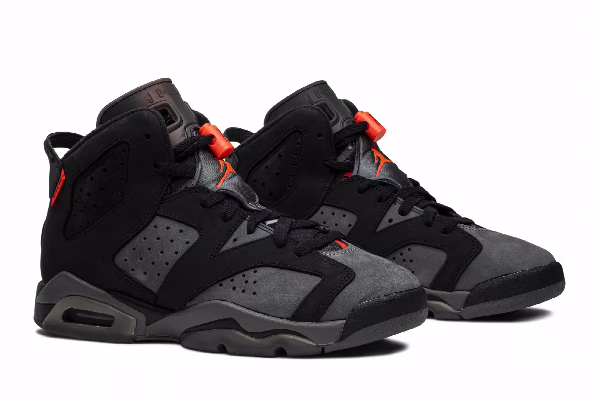 Paris Saint-Germain x Air Jordan 6 BG Iron Grey, view 9
