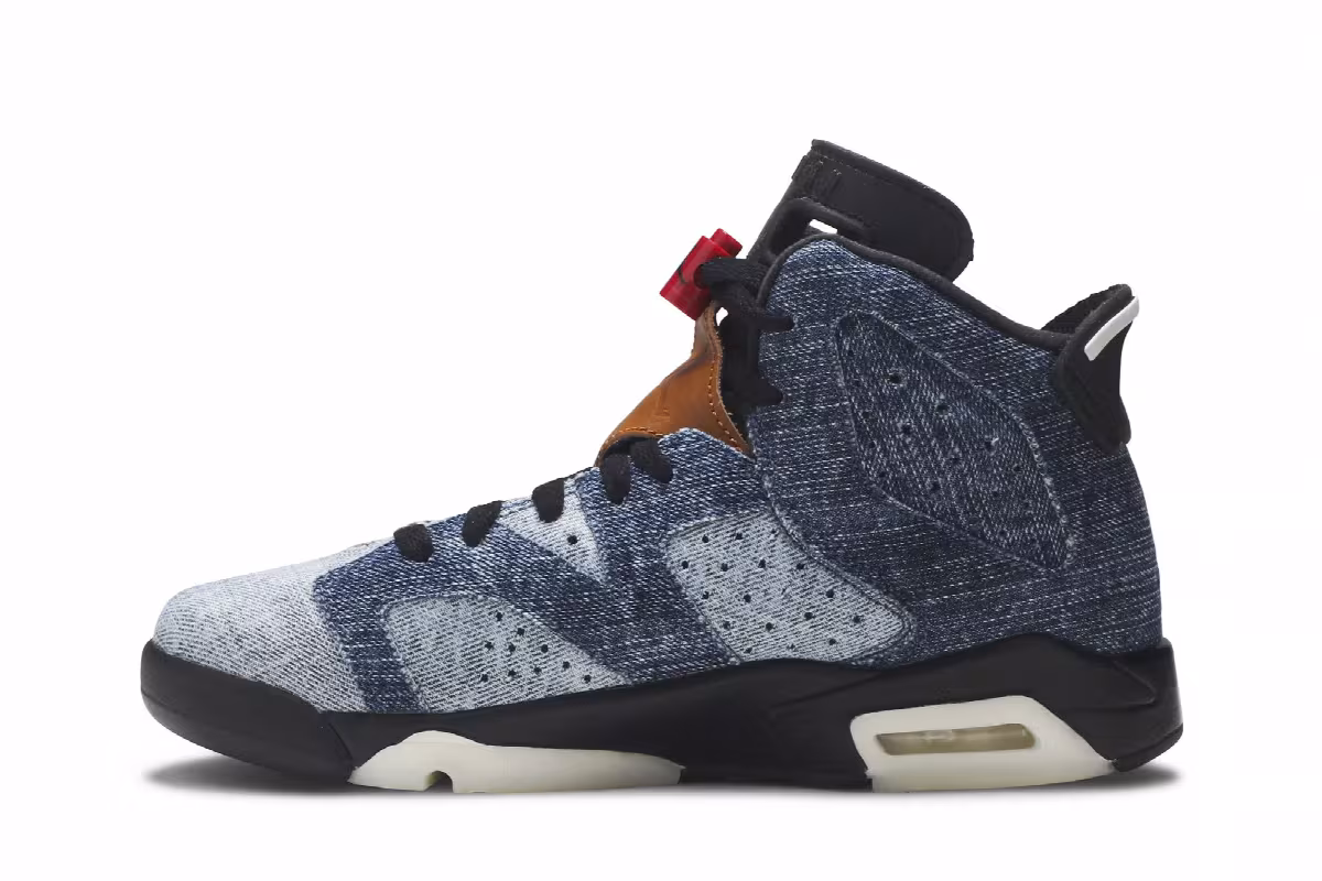 Air Jordan 6 GS Washed Denim, view 4