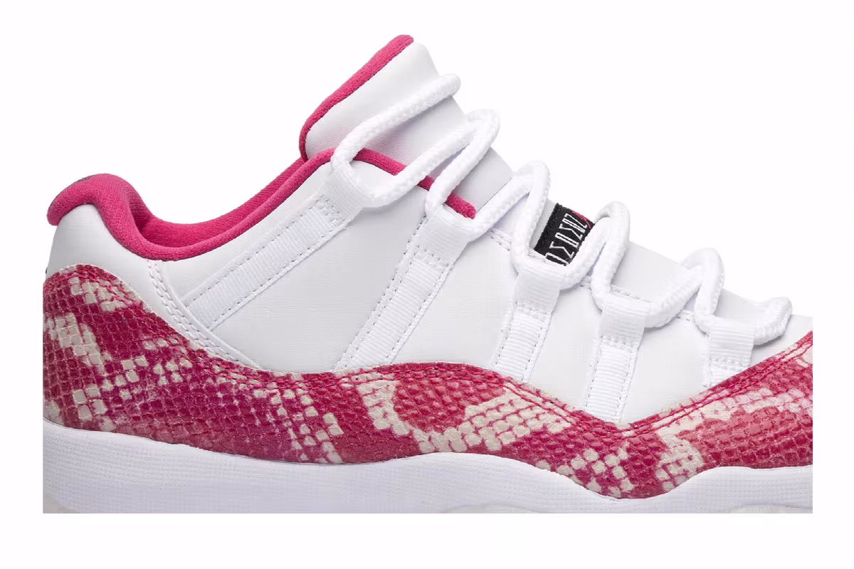Women's Air Jordan 11 Low Pink Snakeskin, view 3