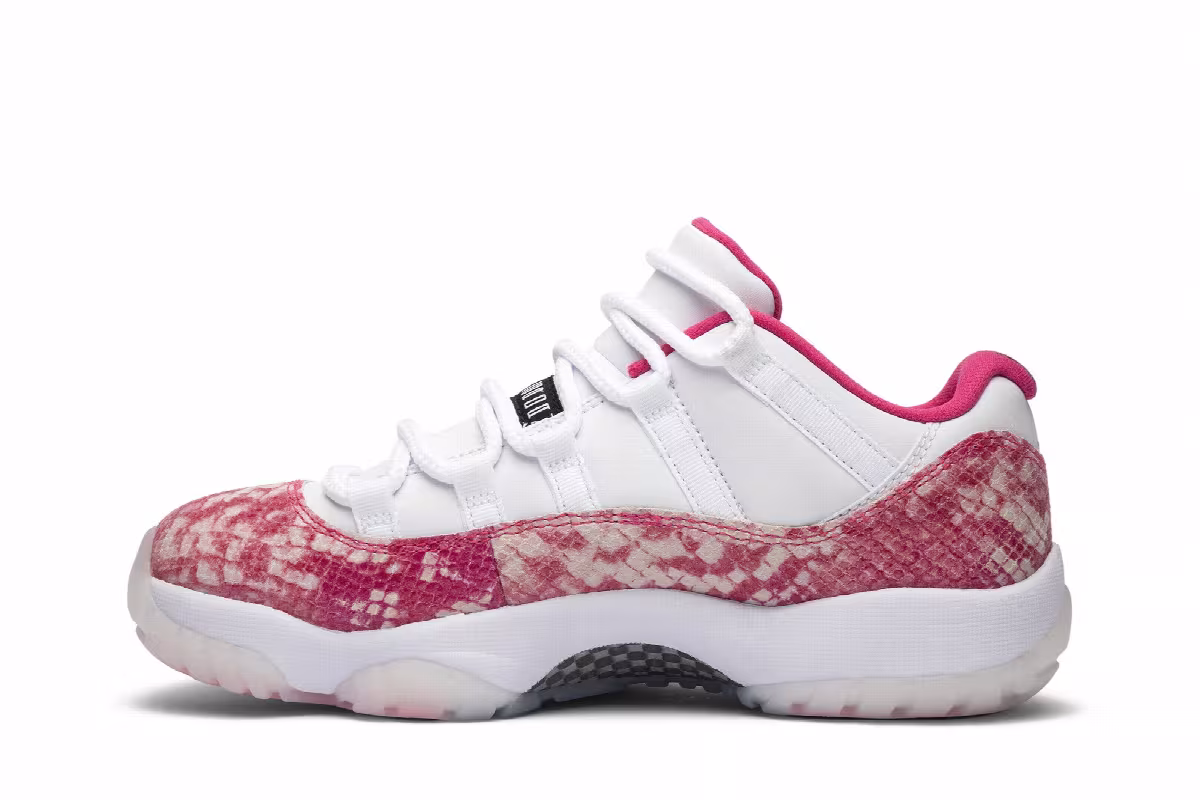 Women's Air Jordan 11 Low Pink Snakeskin, view 4