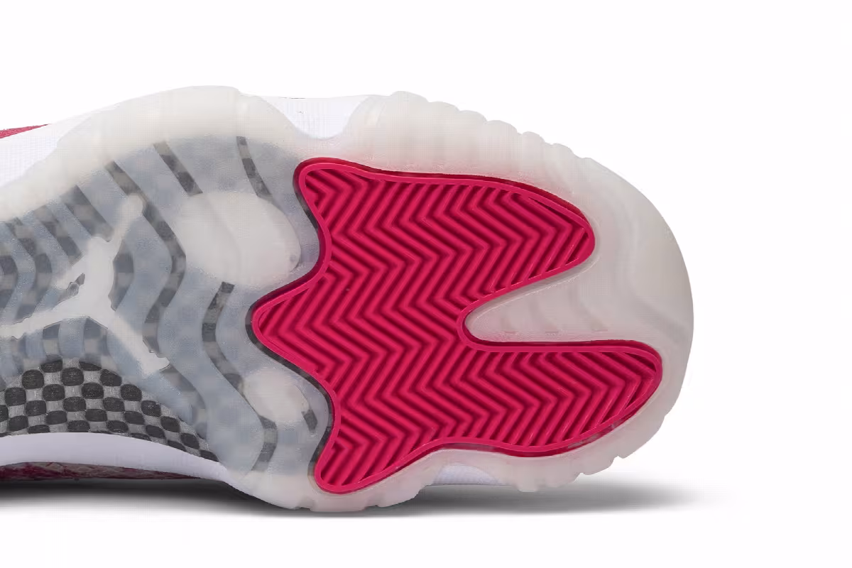 Women's Air Jordan 11 Low Pink Snakeskin, view 6