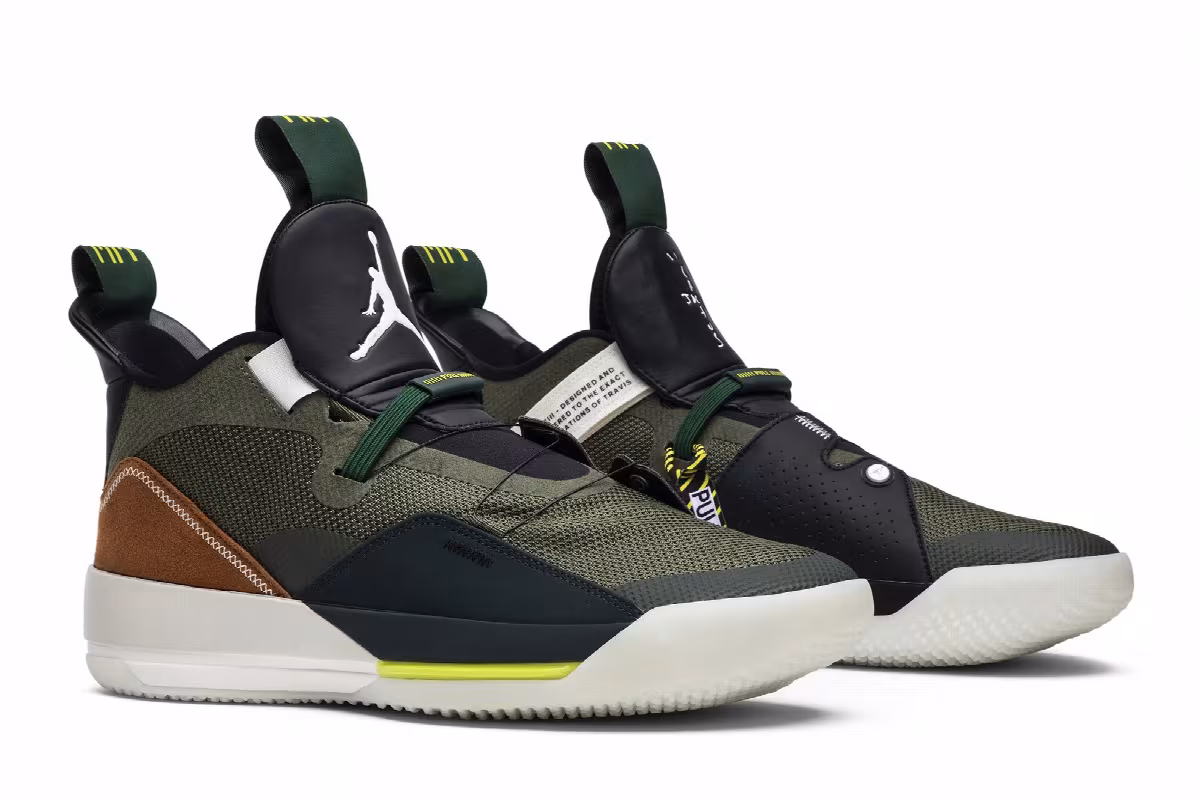 Travis Scott x Air Jordan 33 NRG Army Olive, view 9