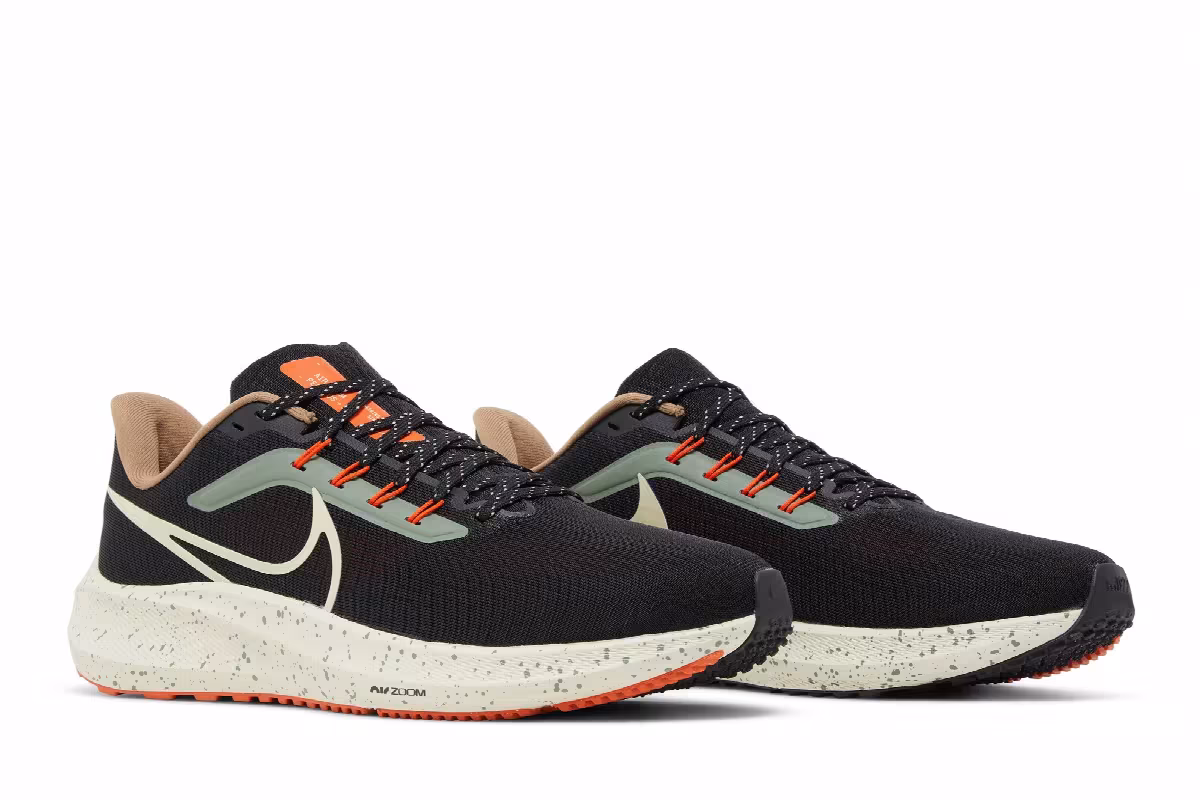 Nike Air Zoom Pegasus 39 Black White Orange, view 9
