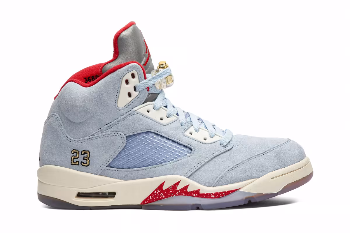 Trophy Room x Air Jordan 5 Ice Blue, view 2