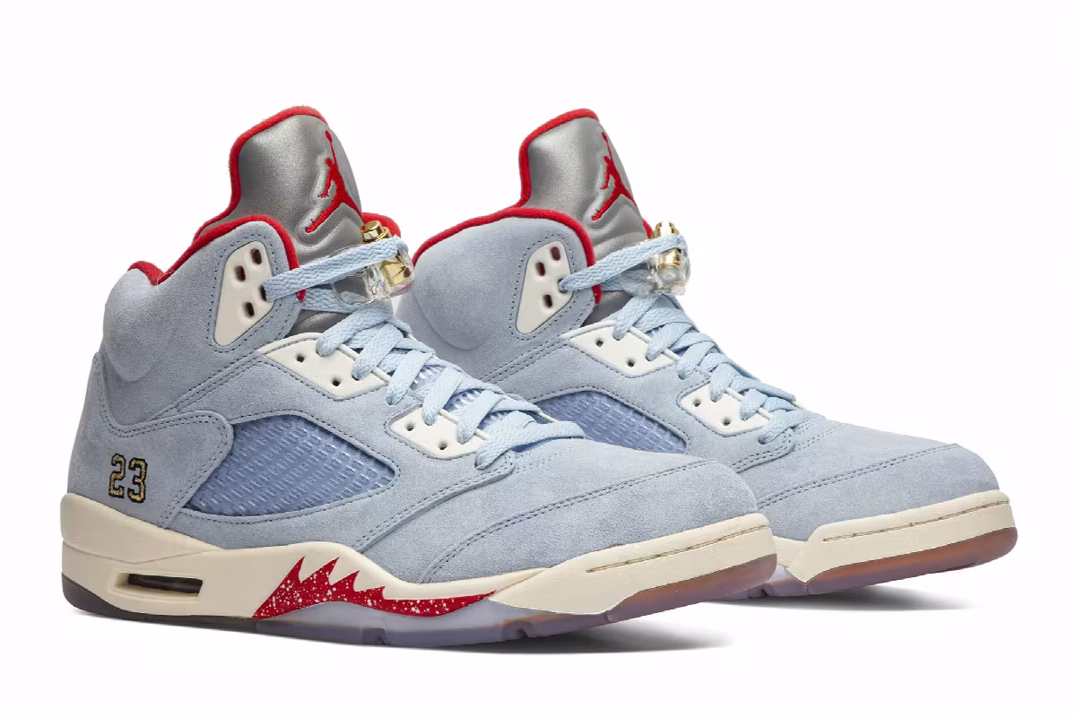 Trophy Room x Air Jordan 5 Ice Blue, view 9