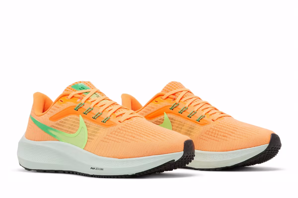 Nike Women's Air Zoom Pegasus 39 Peach Cream Ghost Green, view 9
