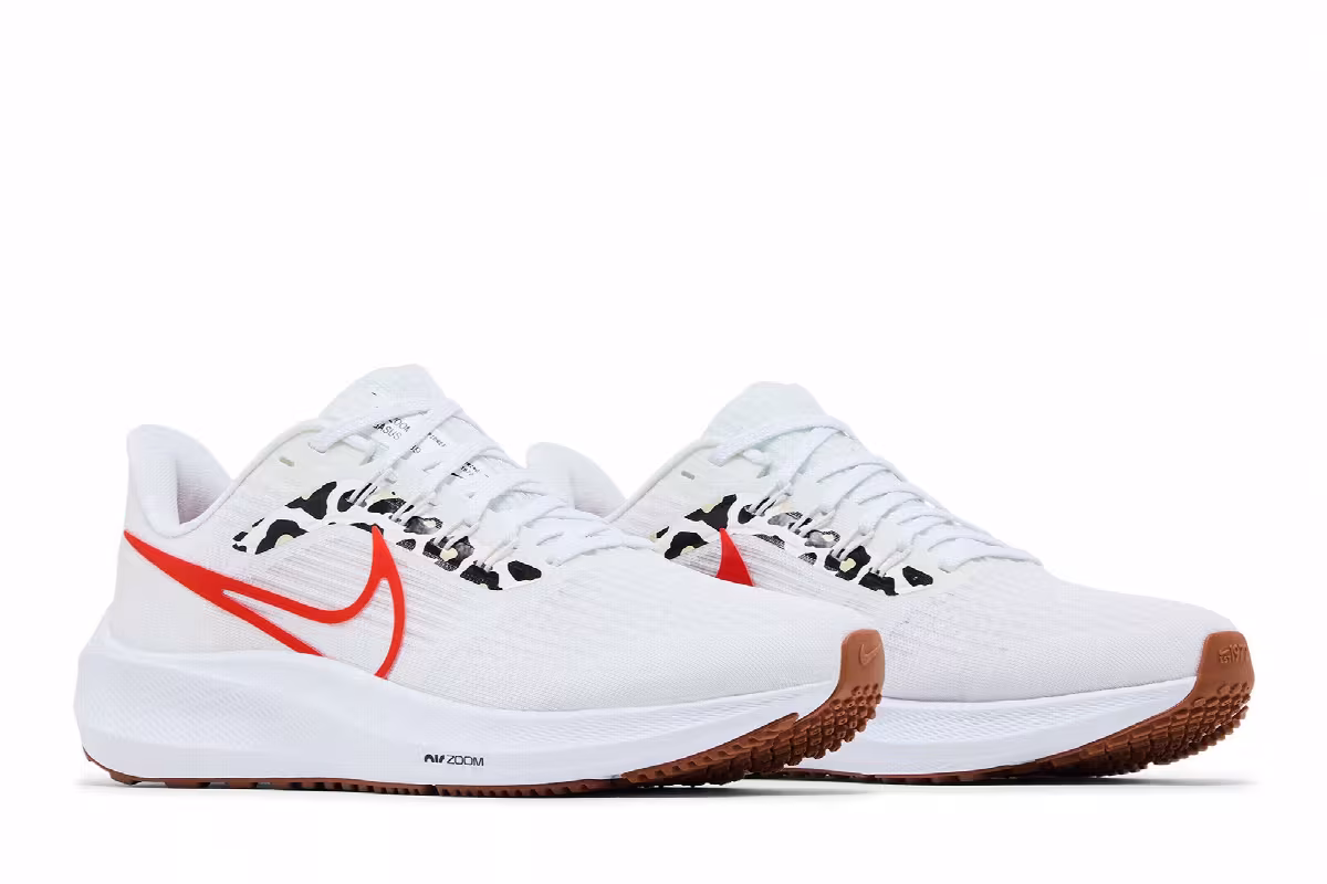 Nike Women's Air Zoom Pegasus 39 White Leopard, view 9