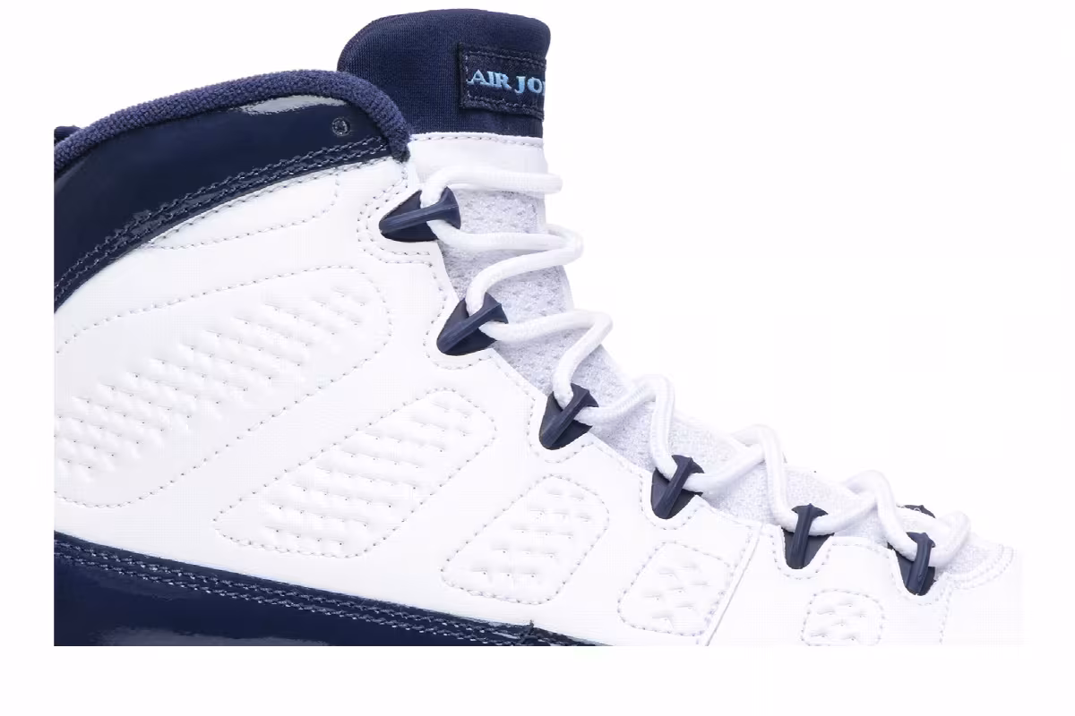 Air Jordan 9 Pearl Blue, UNC, view 3