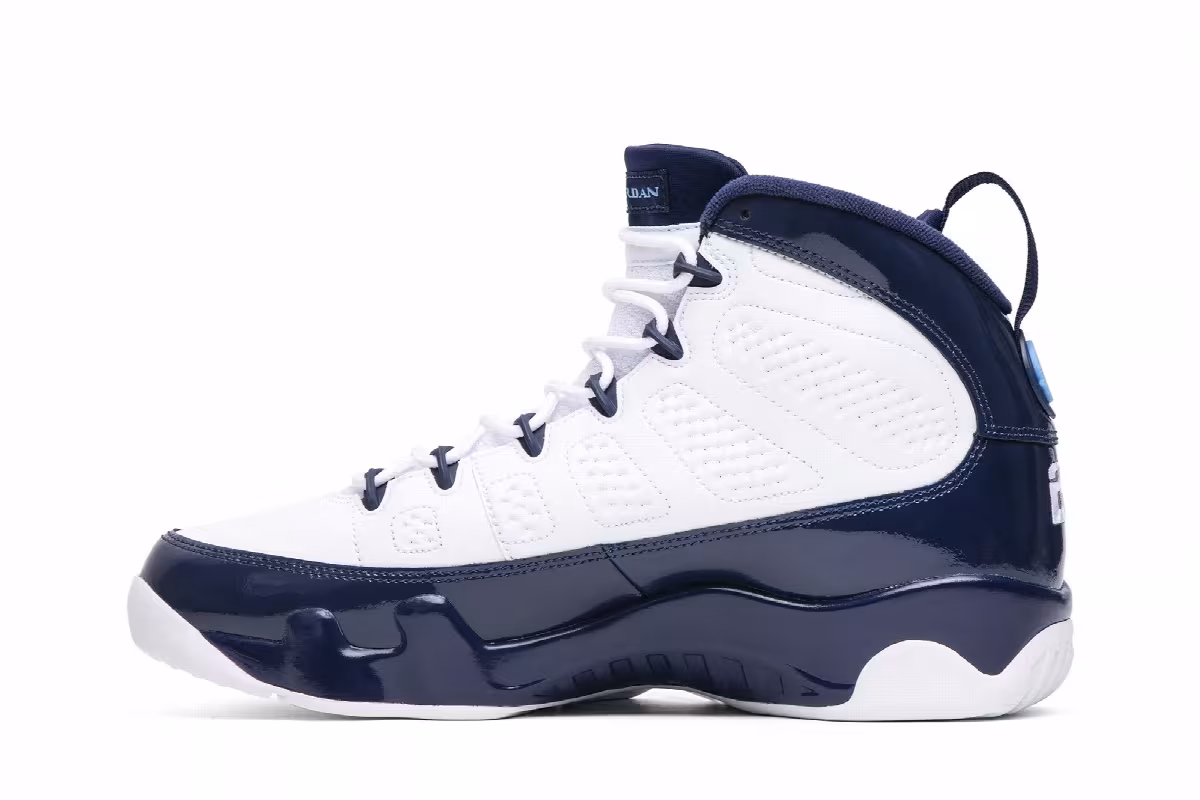 Air Jordan 9 Pearl Blue, UNC, view 4