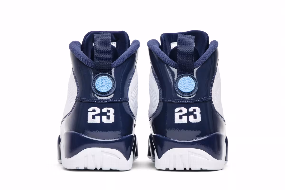 Air Jordan 9 Pearl Blue, UNC, view 7