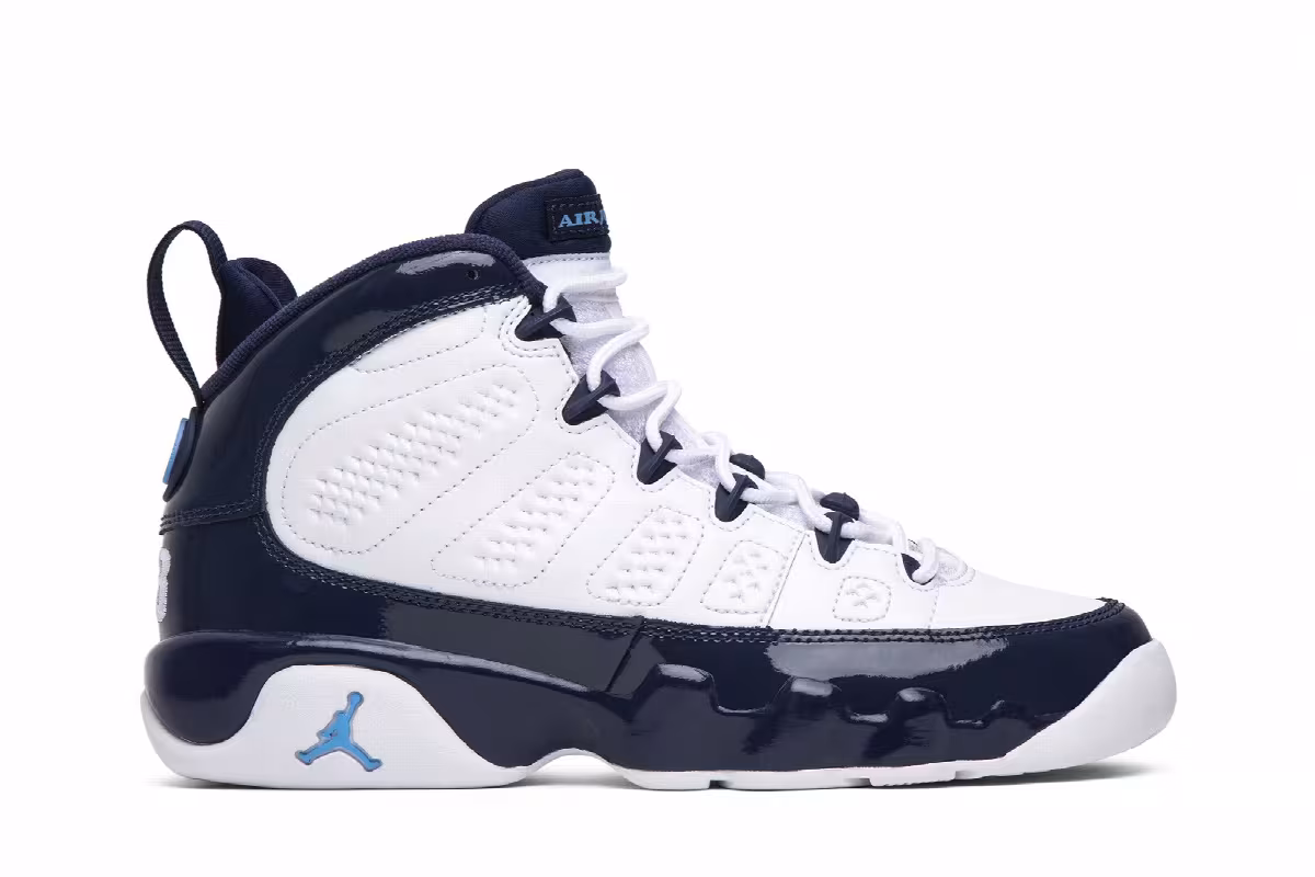 Air Jordan 9 GS UNC, view 2