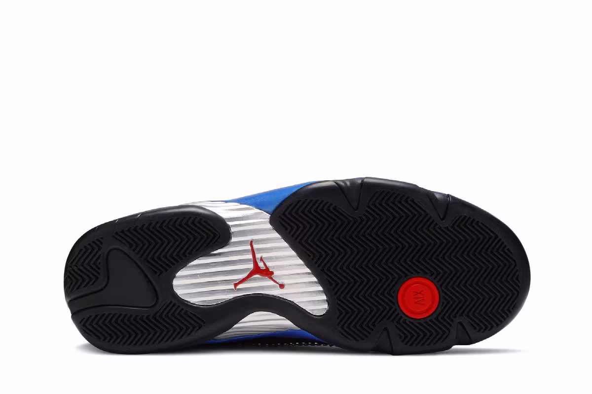 Supreme x Air Jordan 14 Black Varsity Royal, view 6