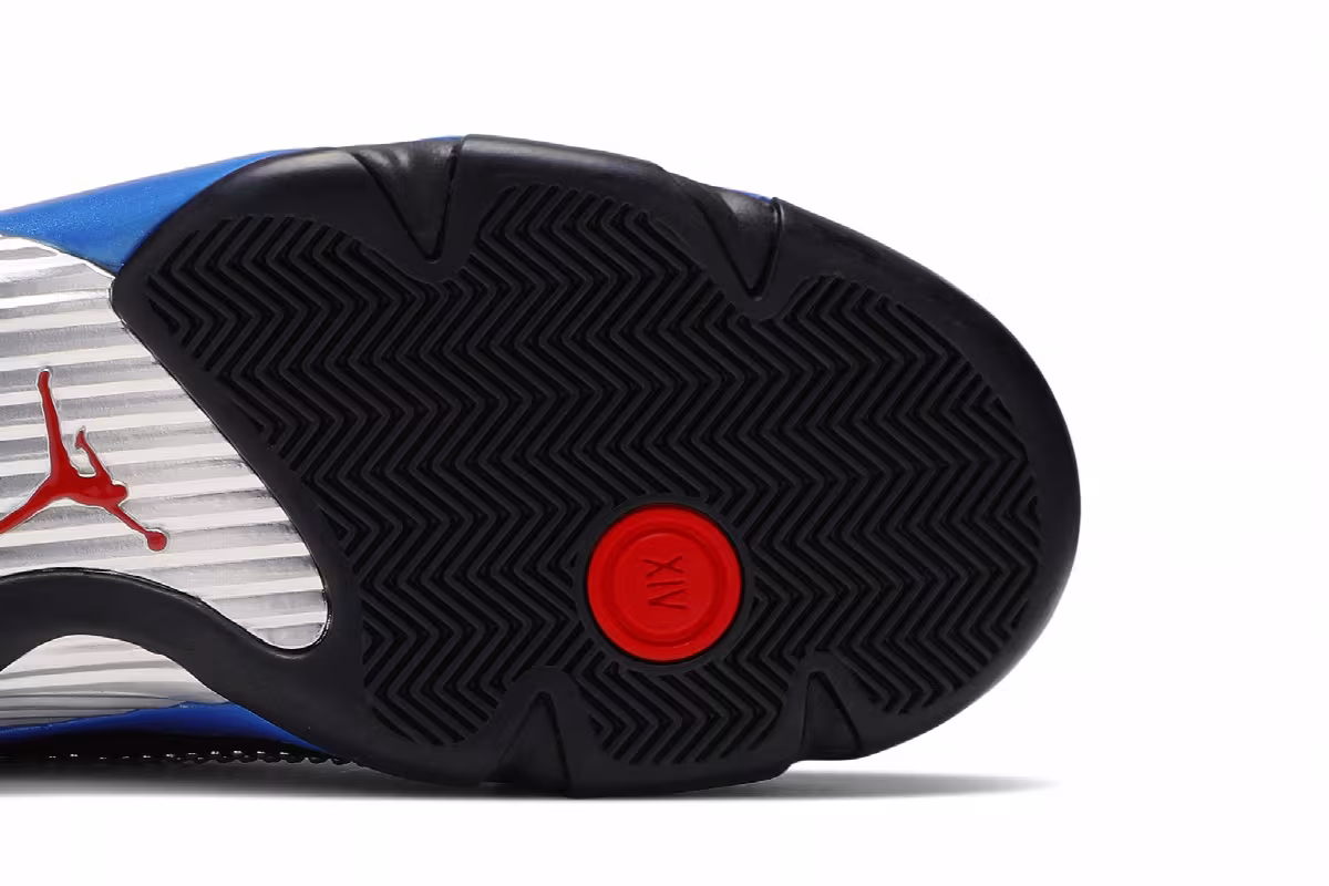 Supreme x Air Jordan 14 Black Varsity Royal, view 7