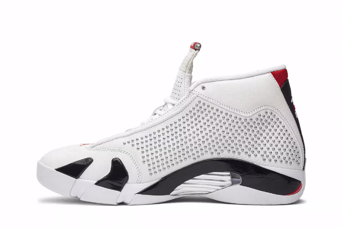 Supreme x Air Jordan 14 White, view 4