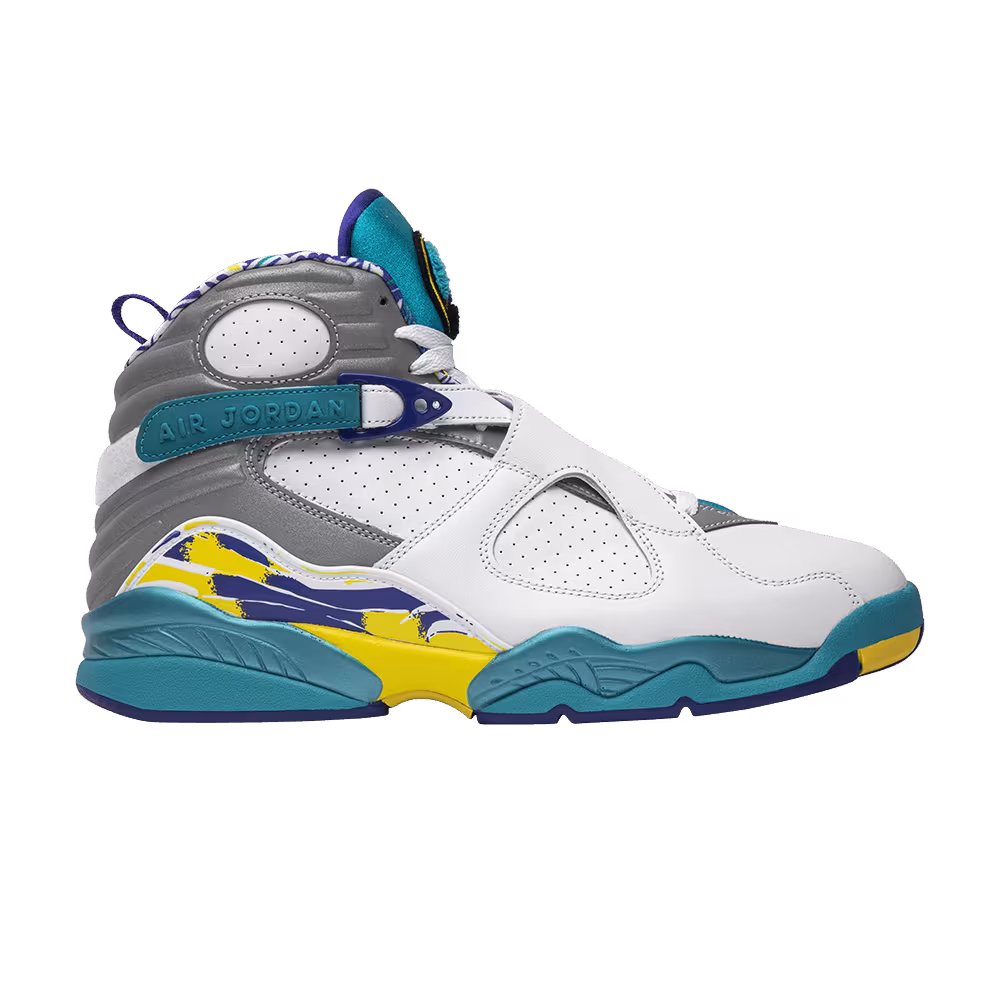 Women's Air Jordan 8 White Aqua