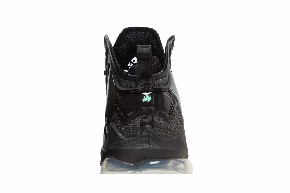 Nike LeBron 19 Black Green Glow, view 8