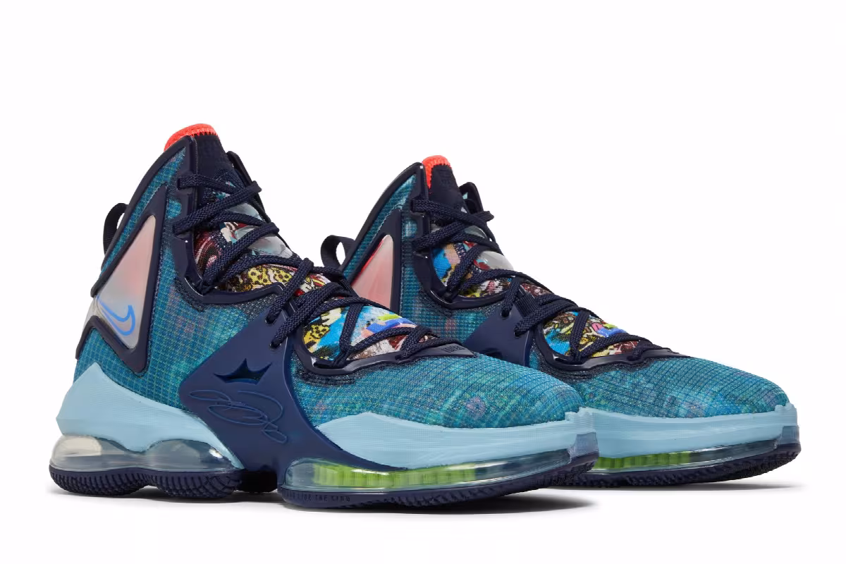 Nike LeBron 19 Fast Food - Dutch Blue, view 9