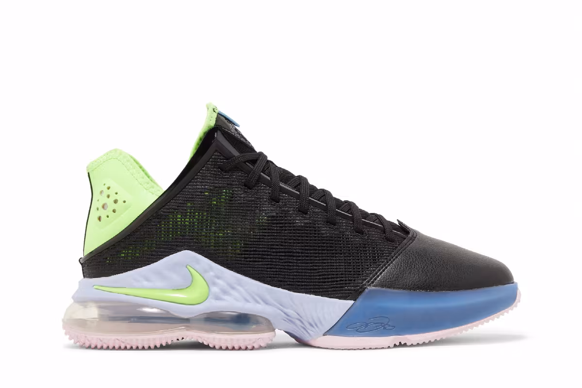 Nike LeBron 19 Low Ghost Green, view 2